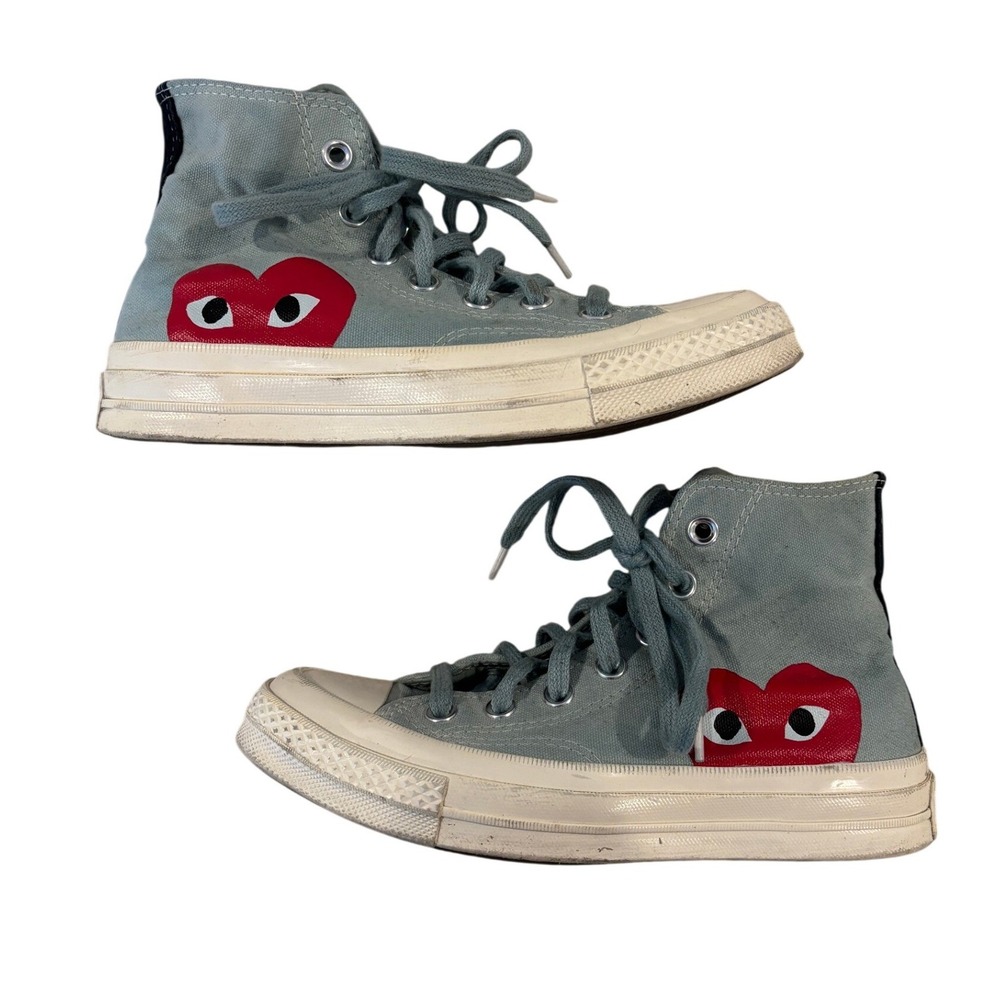 Converse x Comme des Garçons PLAY Chuck 70 High Sky Blue Muted Slate Size 6 - Picture 1 of 6
